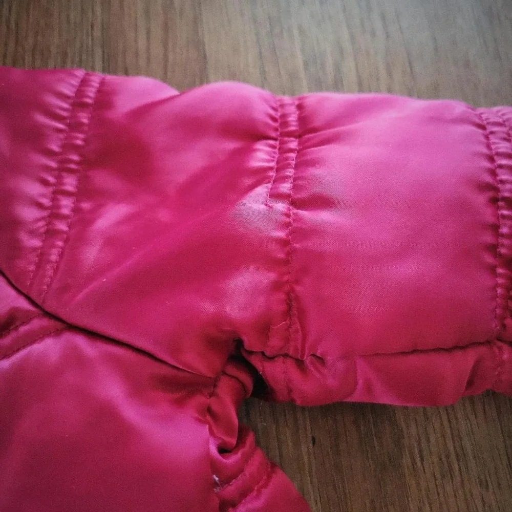 Baby Phat Girlz Puffer Jacket Vintage 2000s Pink Ruffle Quilted Coat Kids 2T
